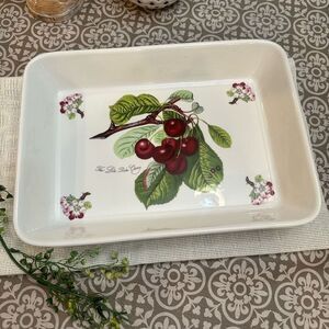 Portmeirion Pomona Late Duke Cherry Rectangular Baking Dish Large‎ 14” Porcelain